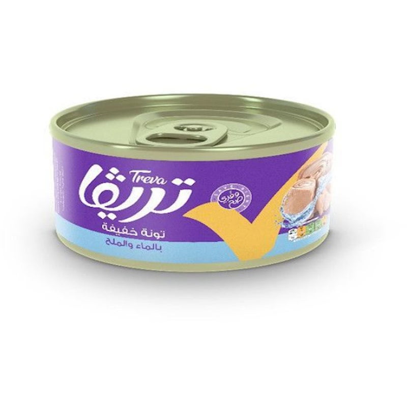 Treva Light Meat Tuna In Brine Water, 140 G